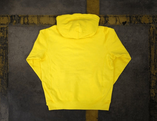 Supreme Sleeve Embroidery Hooded Sweatshirt Yellow