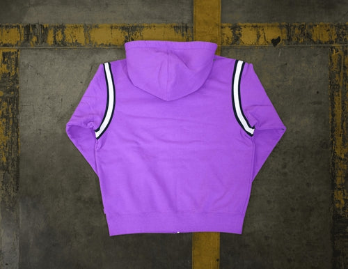 Supreme Jet Sleeve Zip Up Hooded Sweatshirt Violet