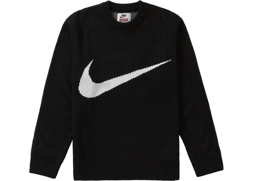 Supreme Nike Swoosh Sweater - Black