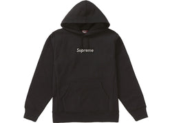 Supreme Swarovski Box Logo Hooded Sweatshirt Black