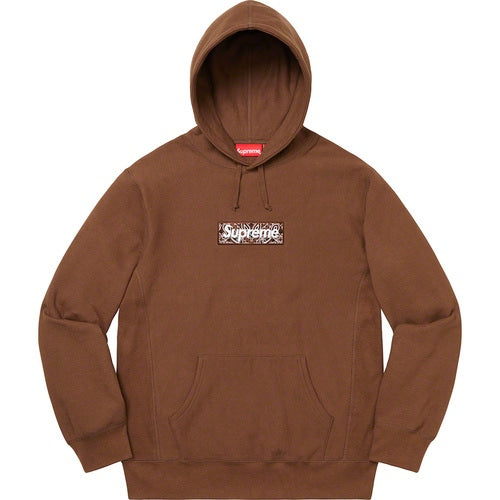 Supreme Bandana Box Logo Hooded Sweatshirt Dark Brown – Solestage