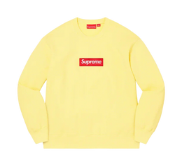 Supreme Box Logo Crewneck (FW22) Pale Yellow