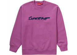 Supreme Futura Logo Crewneck Bright Purple