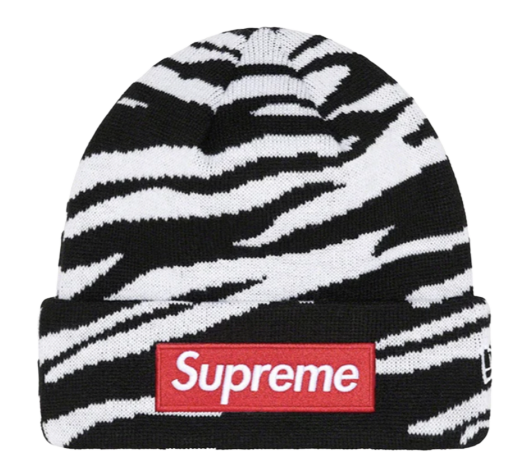 Supreme New Era Box Logo Beanie (FW22) Zebra – Solestage