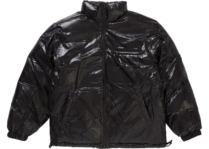 Supreme Shiny Reversible Puffy Jacket Black