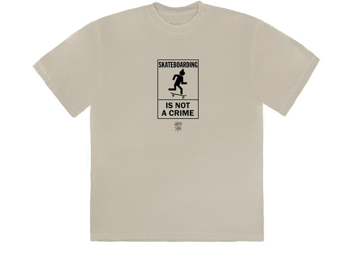 Travis Scott Not A Crime T-Shirt II Tan