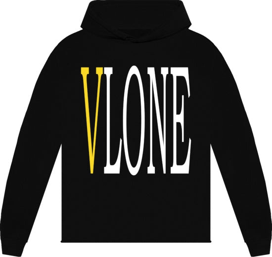 VLONE Logo Hoodie Black Yellow