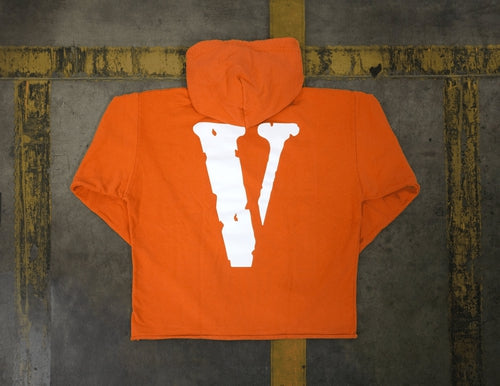 Vlone Logo Hoody V-White Orange