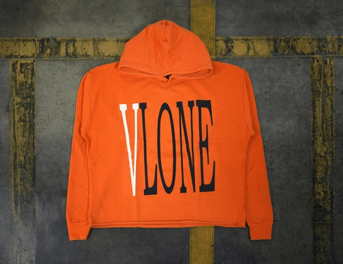 Vlone Logo Hoody V-White Orange