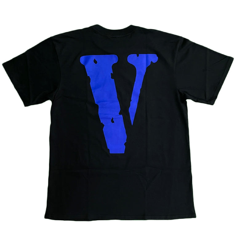 Vlone Logo Tee Black V-Blue