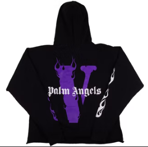 Vlone Palm Angels purple Black Hoodie