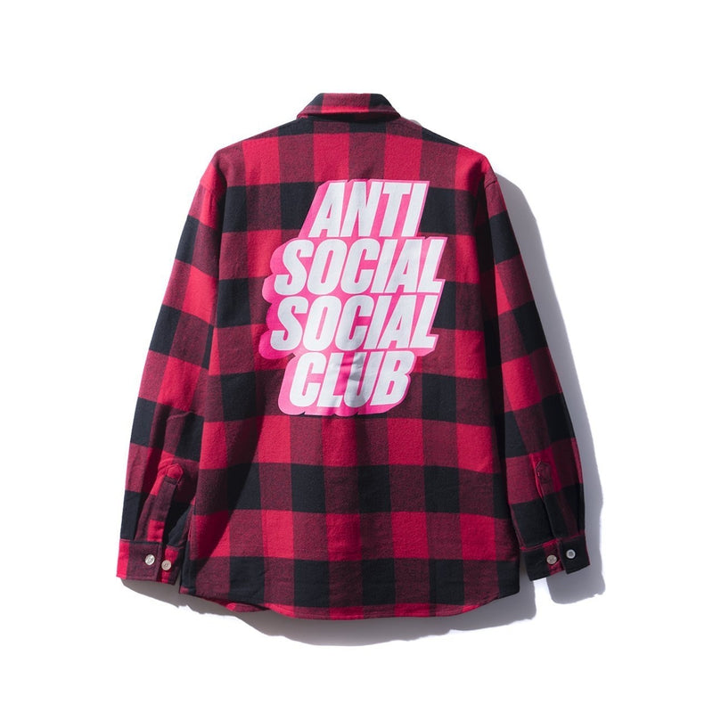Antisocial Social Club Blocked Logo - Red Flannel