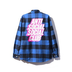 Antisocial Social Club Blocked Logo - Blue Flannel