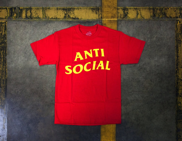 Antisocial Social Club Tee Red/Yellow