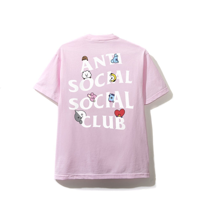Antisocial Social Club X BT21 Collab - Peekaboo Pink Tee