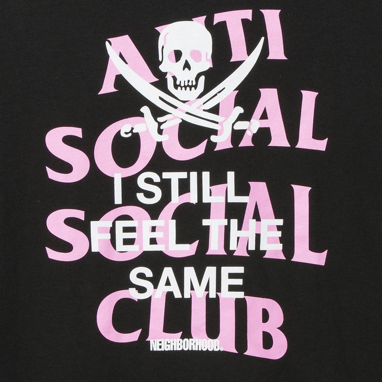 Antisocial Social Club X NEIGHBORHOOD BLACK JACK LONG SLEEVE BLACK TEE