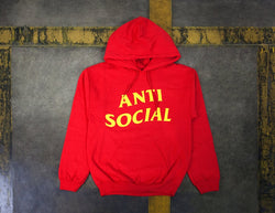 Antisocial Social Club Hoodie Red/Yellow