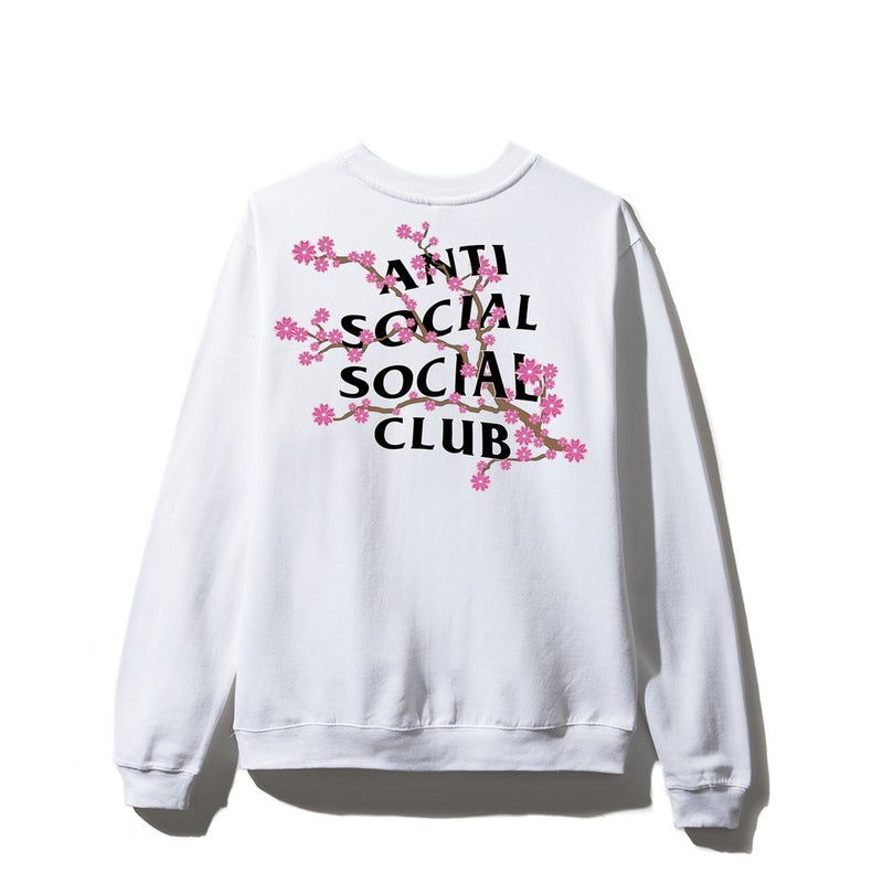 Antisocial Social Club Cherry Blossom White Crewneck