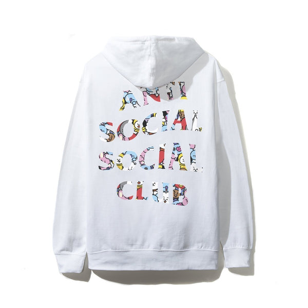 Antisocial Social Club X BT21 Collab - Blended White Hoodie